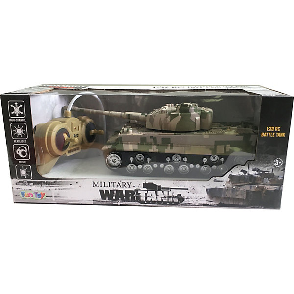 

Радиоуправляемый танк Fun Toy, Разноцветный, Радиоуправляемый танк Fun Toy