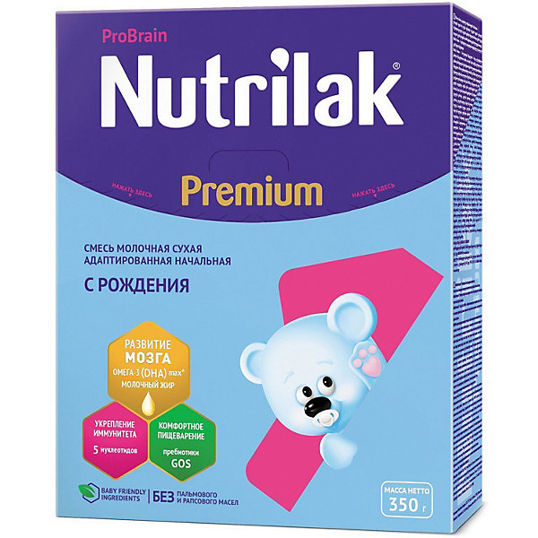 Молочная смесь Nutrilak Premium 1, с 0 мес, 350 г 15149267