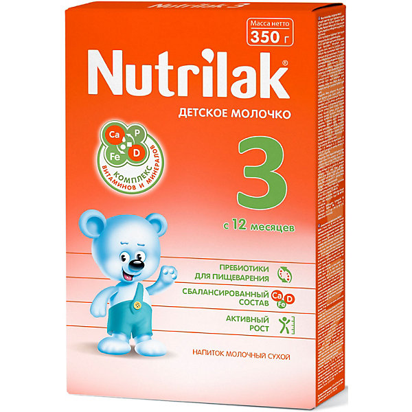 Молочный напиток Nutrilak 3, с 12 мес, 350 г 15149304