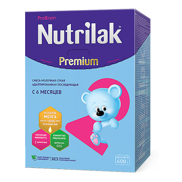 

Молочная смесь Nutrilak Premium 2, с 6 мес, 600 г