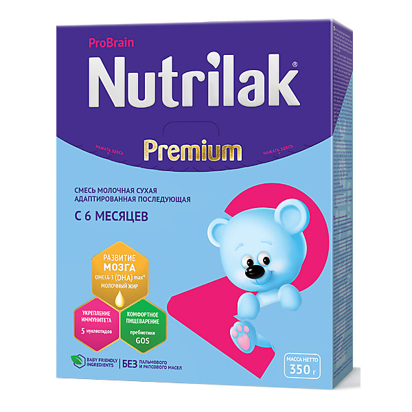 

Молочная смесь Nutrilak Premium 2, с 6 мес, 350 г