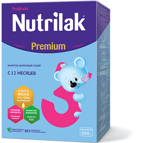 

Молочный напиток Nutrilak Premium 3, с 12 мес, 600 г