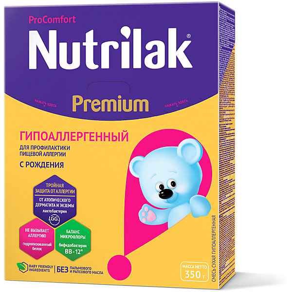 

Молочная смесь Nutrilak Premium Гипоаллергенный, с 0 мес, 350 г
