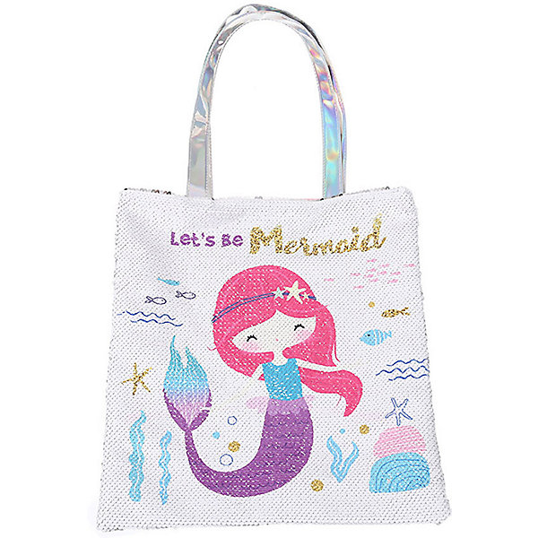 

Сумка Mihi-Mihi Русалка lets be mermaid, с пайетками, Белый, Сумка Mihi-Mihi Русалка lets be mermaid, с пайетками