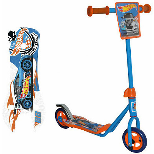 фото Двухколёсный самокат 1toy hot wheels, 110 мм