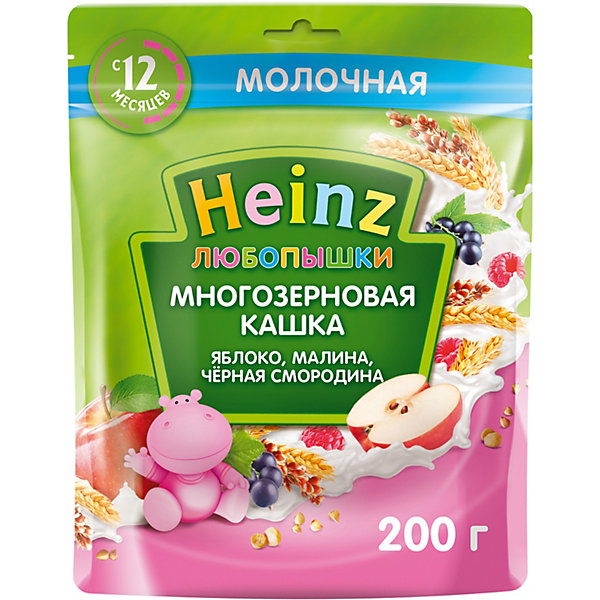 

Каша Heinz молочная многозерновая яблоко, малина смородина, с 12 мес