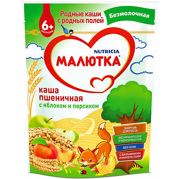

Каша Малютка пшеничная с яблоком и персиком, с 6 мес