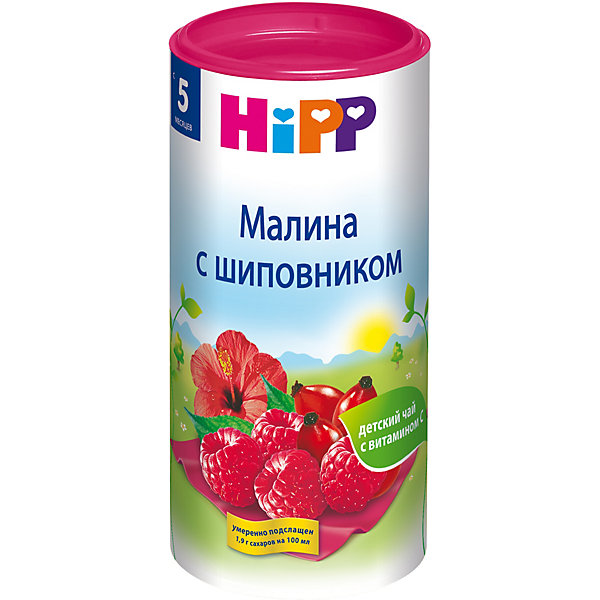 

Детский чай HiPP малина с шиповником, с 5 мес