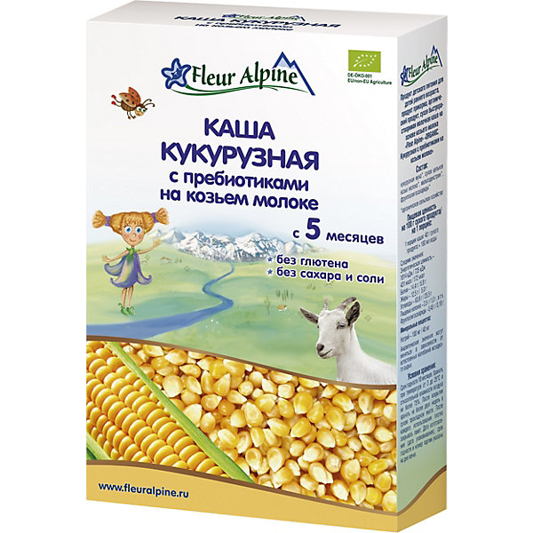 

Каша Fleur Alpine на козьем молоке кукурузная с пребиотиками, с 5 мес