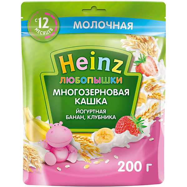 

Каша Heinz йогуртная многозерновая банан клубника, с 12 мес