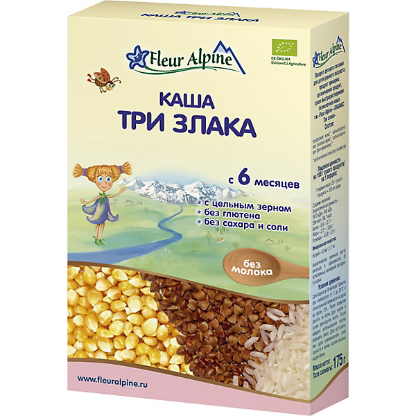 

Каша Fleur Alpine три злака, с 6 мес