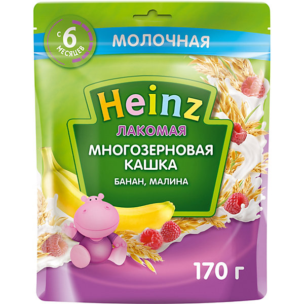 

Каша Heinz Лакомая молочная многозерновая банан малина, с 6 мес