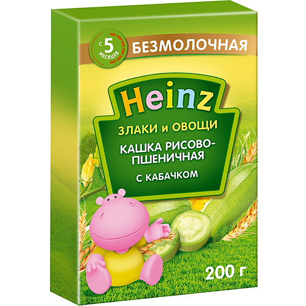 

Каша Heinz рисово-пшеничная с кабачком, с 5 мес