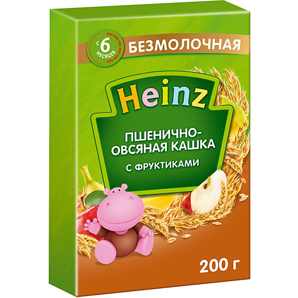 

Каша Heinz пшенично-овсяная с фруктами, с 6 мес