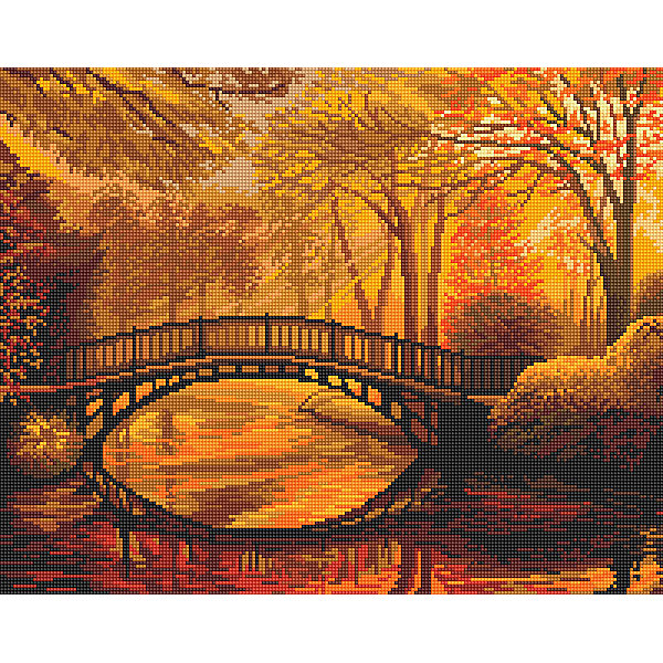 фото Алмазная мозаика фрея "осень в старом парке", 40х50 см