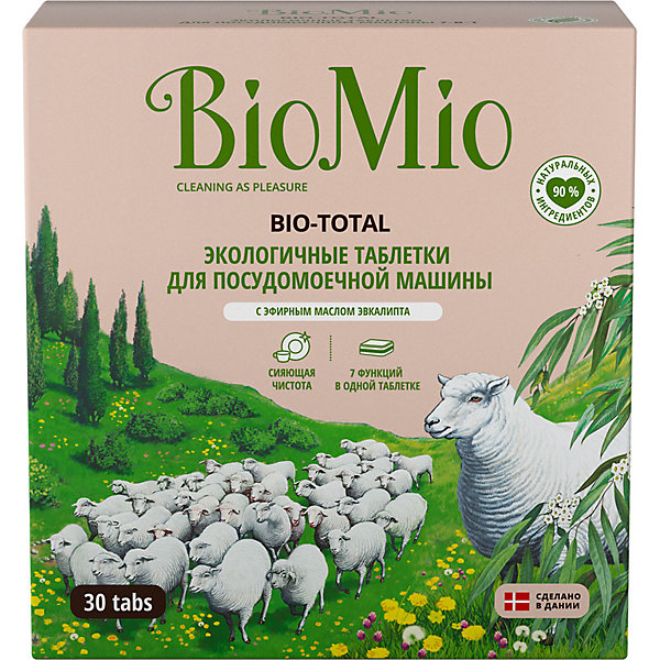Таблетки для посудомоечной машины BioMio с маслом эвкалипта, 30 шт BIO MIO 15289718