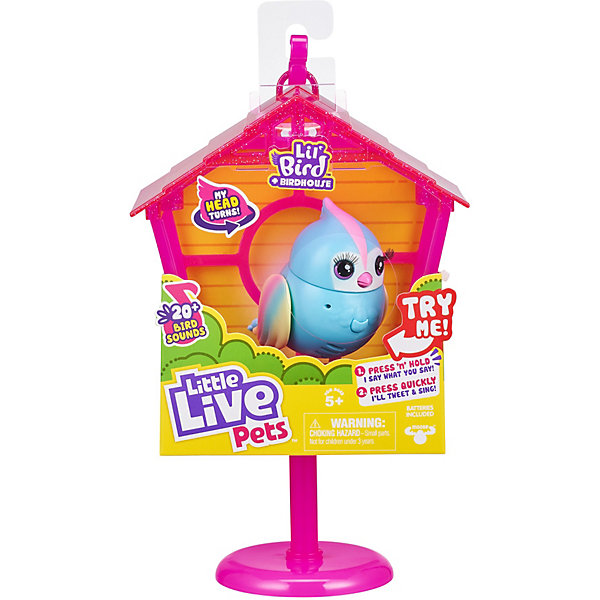 

Птичка Little live pets Твитти-Радуга в скворечнике