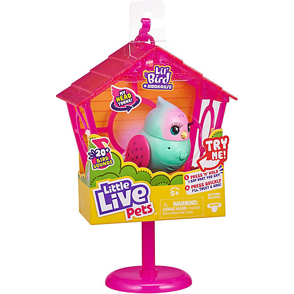 

Птичка Little live pets Твитти-Пеппи в скворечнике