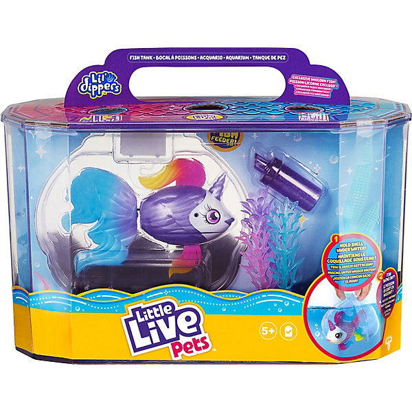 

Игровой набор Little live pets Рыбка-единорожка в аквариуме Lil' Dippers