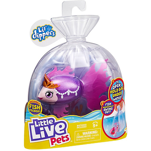 

Волшебная рыбка Little live pets Lil' Dippers, Фиолетово-розовый, Волшебная рыбка Little live pets Lil' Dippers