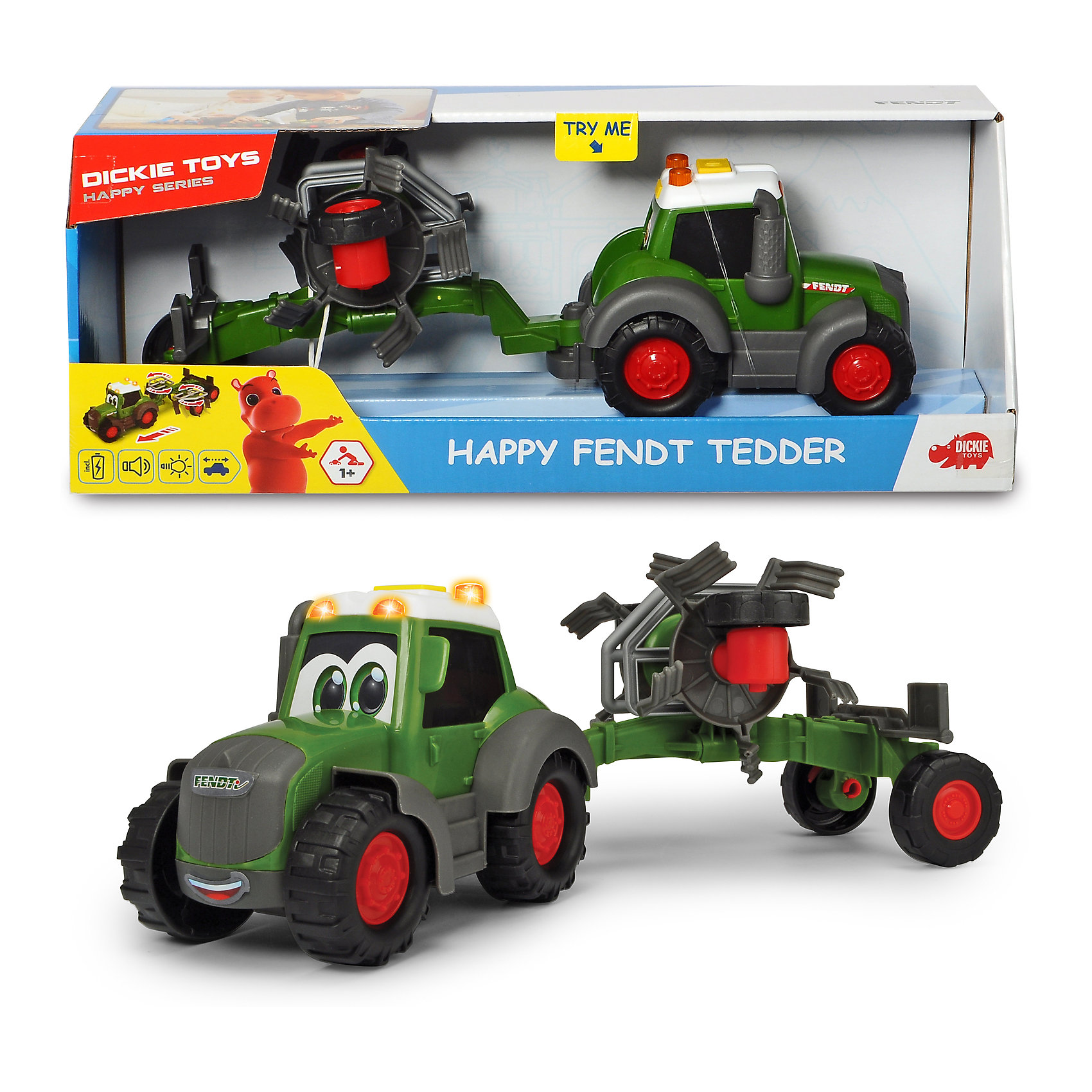 фото Трактор dickie toys happy fendt, свет, звук, 30 см