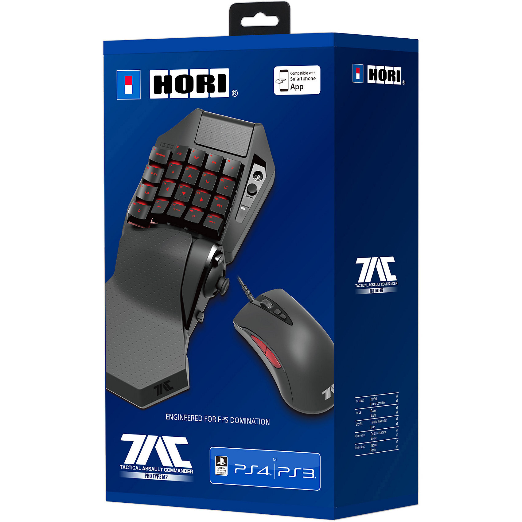 фото Игровая мышь и кейпад hori ps4 t.a.c. pro type m2, ps4-119e