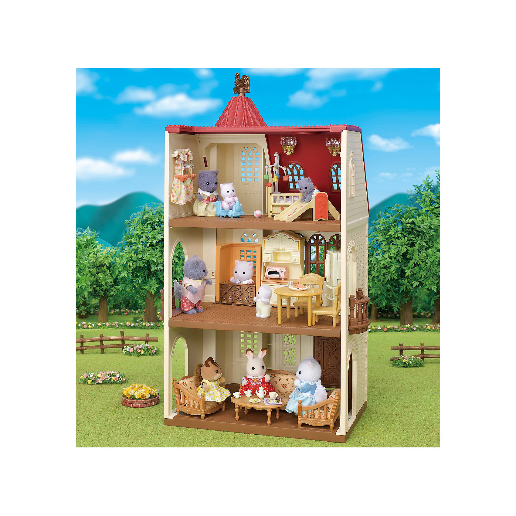 фото Игровой набор sylvanian families трехэтажный дом с флюгером эпоха чудес