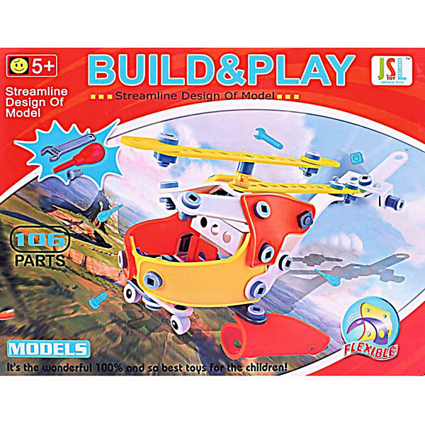 

Конструктор Toto Вертолет, 106 деталей, Разноцветный, Конструктор Toto Вертолет, 106 деталей