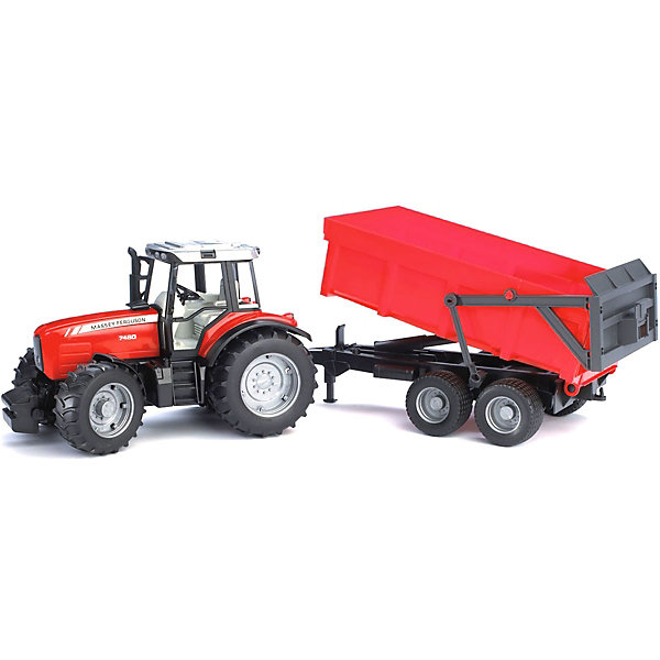 Трактор Massey Ferguson 7480 с прицепом-самосвалом Bruder 15328780