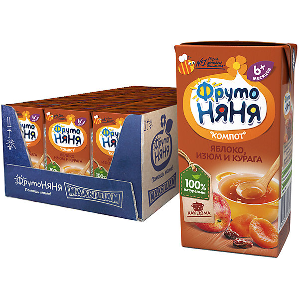 

Компот ФрутоНяНя сухофрукты с изюмом, с 6 мес, 18 шт по 200 г