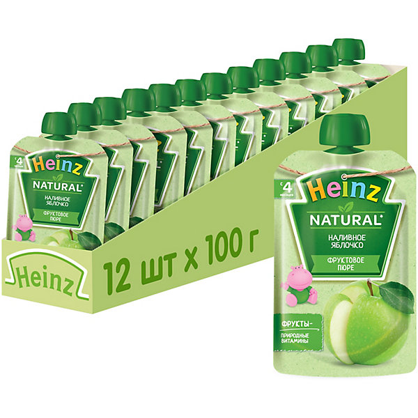 

Пюре Heinz наливное яблочко, с 4 мес, 12 штук