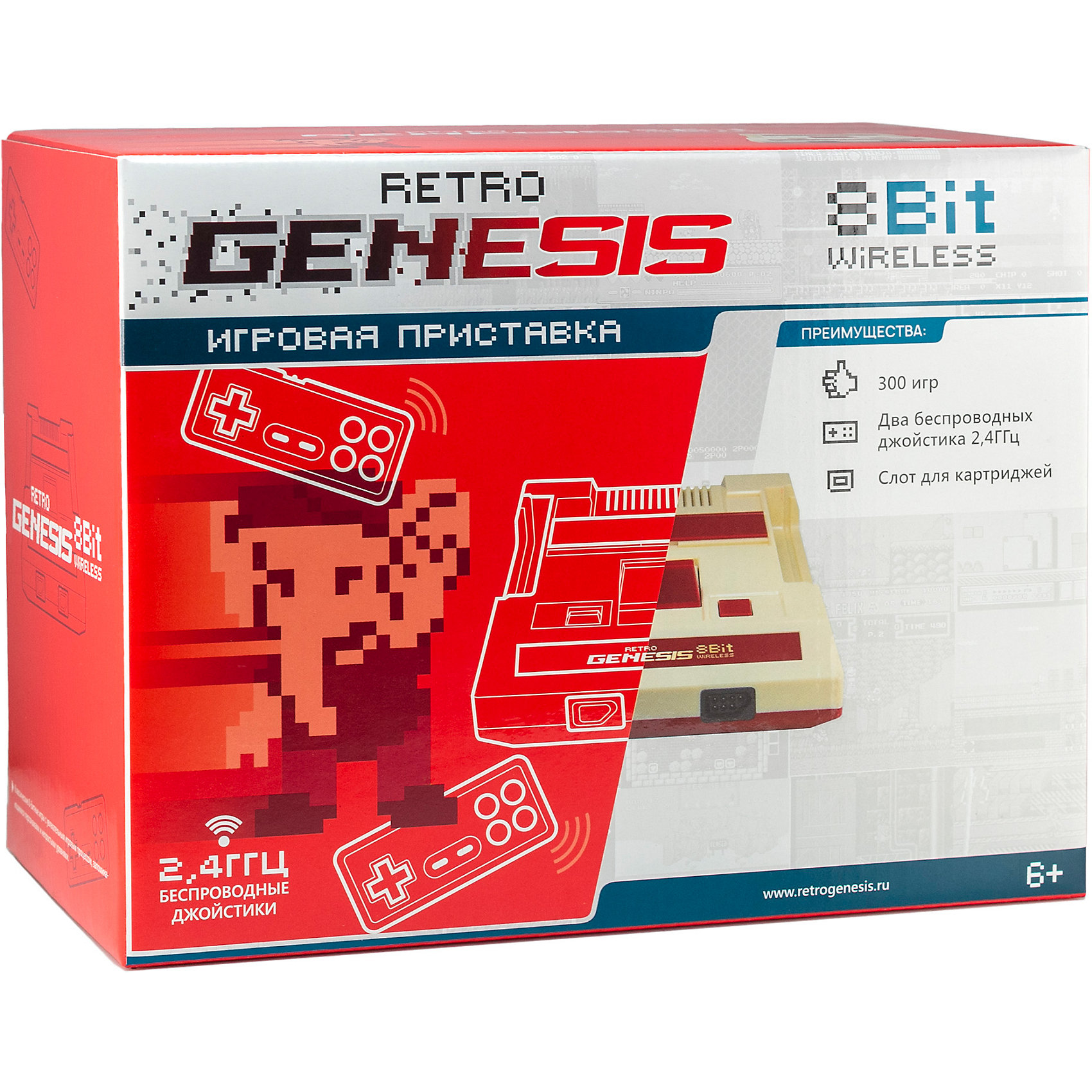 фото Игровая приставка sega retro genesis 8 bit wireless, 300 игр