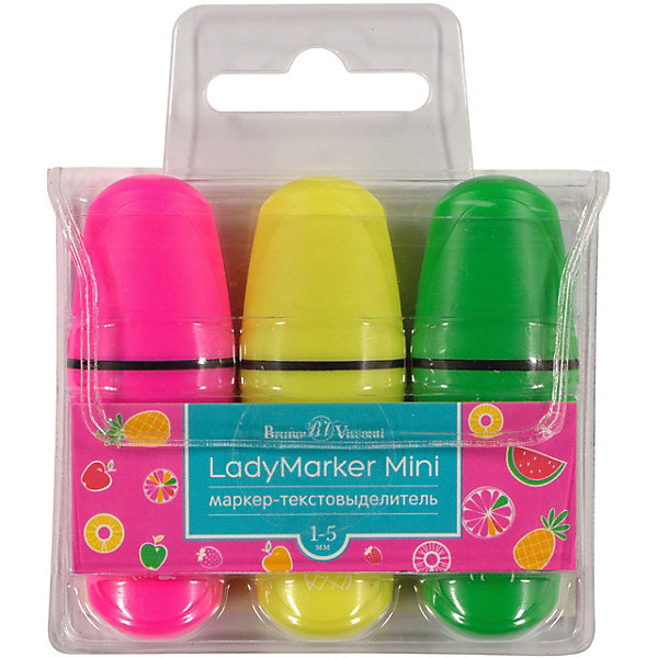 

Текстовыделители Bruno Visconti LadyMarker Mini, 3 цвета