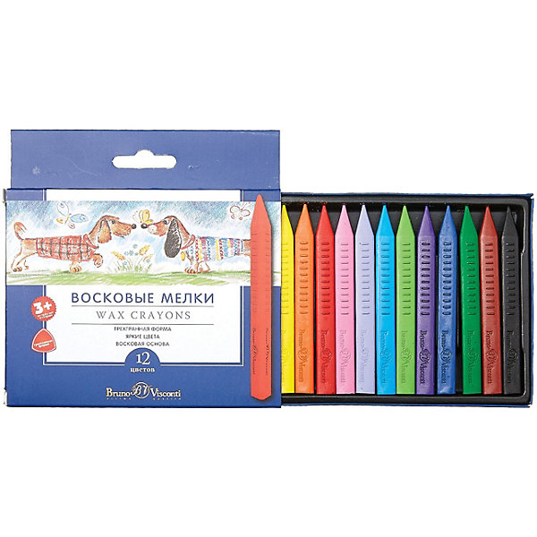 

Восковые мелки Bruno Visconti Multicolor, 12 цветов