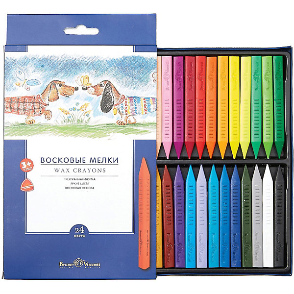 

Восковые мелки Bruno Visconti Multicolor, 24 цвета