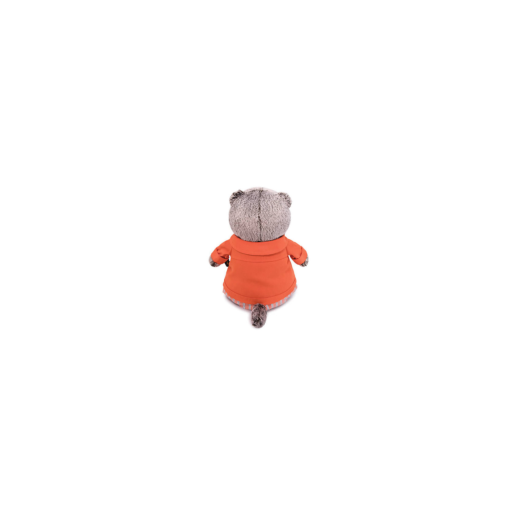 фото Мягкая игрушка budi basa кот басик в оранжевой куртке и штанах, 30 см