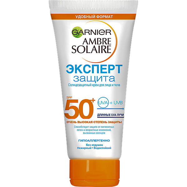 фото Солнцезащитный крем garnier ambre solaire "эксперт защита" spf 50, 50 мл