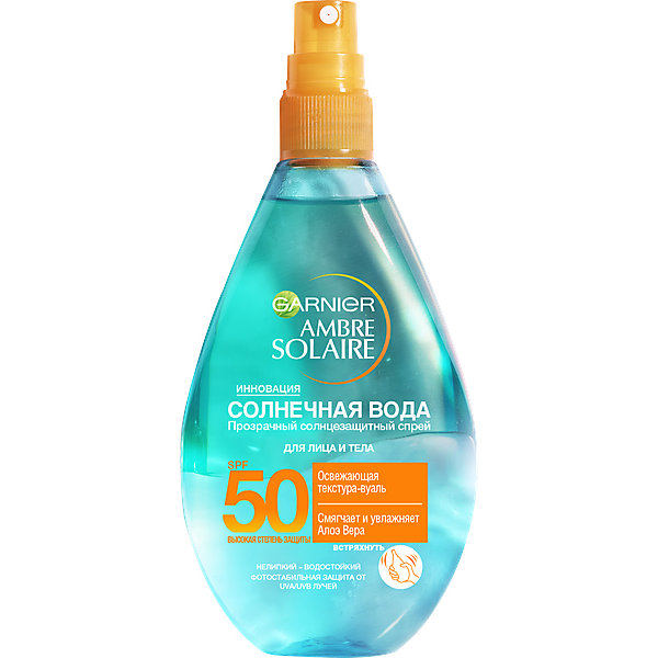 Спрей для тела Garnier Ambre Solaire Солнечная вода SPF 50 , 150 мл 15521576