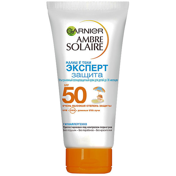 

Солнцезащитный крем Garnier Ambre Solaire "Малыш в тени" SPF 50, 50 мл