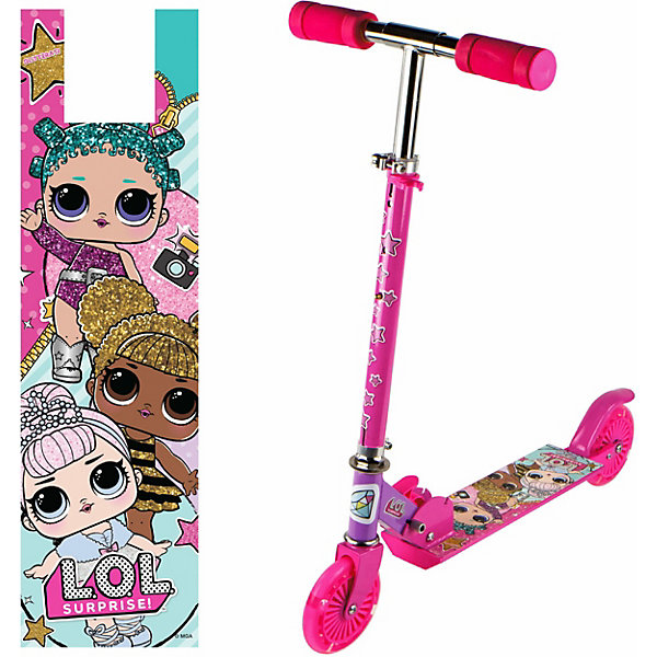 

Двухколёсный самокат 1Toy LOL, Розовый, Двухколёсный самокат 1Toy LOL