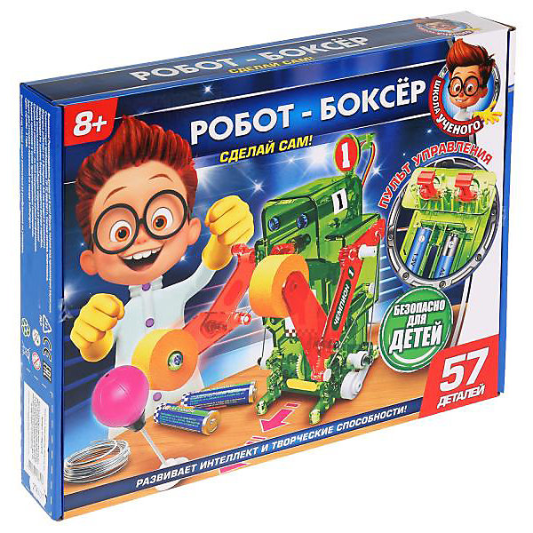 

Игрушка опыты "Школа ученого" робот-боксер в русс. кор. в кор.2*18шт