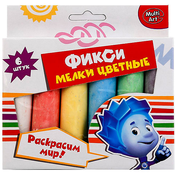 

Мелки цветные Multiart "Фиксики", 6 цветов