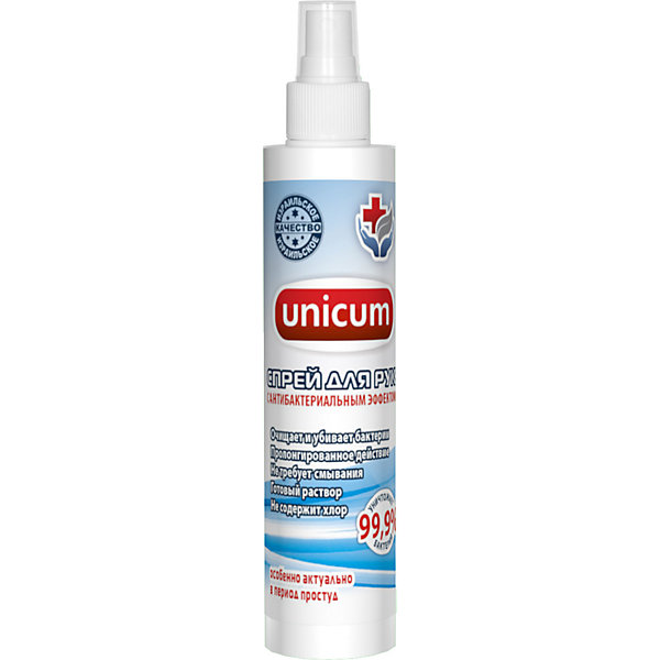 

Антибактериальный спрей Unicum для рук, 200 мл