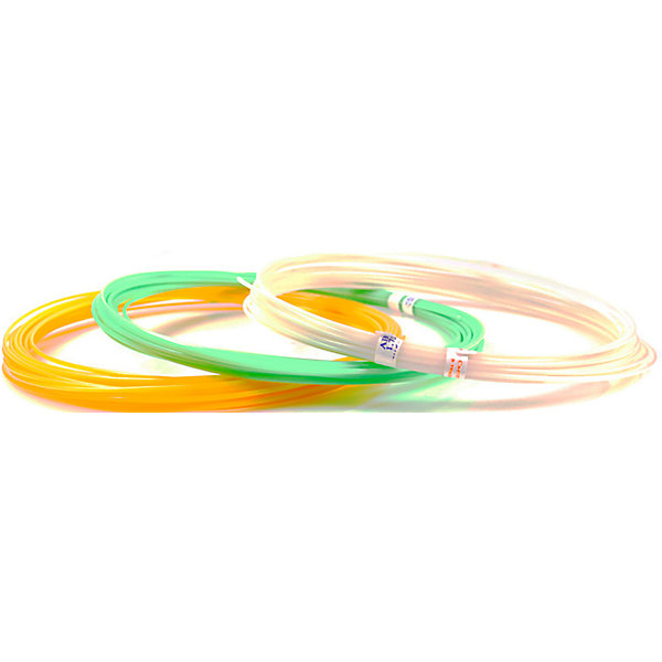 фото Комплект пластика unid abs для 3д ручек, 3 светящихся цвета в органайзере