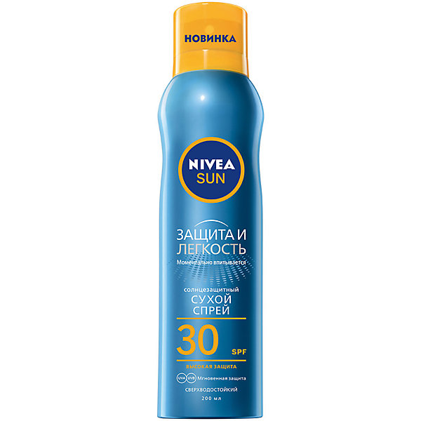 фото Солнцезащитный спрей для тела nivea sun "защита и прохлада" spf 30, 200 мл -