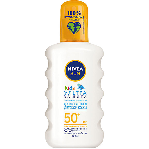 

Солнцезащитный спрей Nivea Sun Kids "Ультразащита" SPF 50+, 200 мл