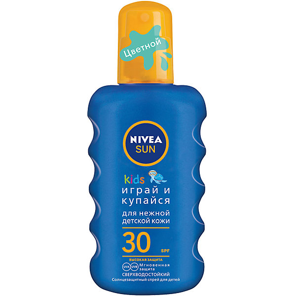 Солнцезащитный спрей Sun Kids "Играй и купайся" SPF 30, 200 мл Nivea 15639150