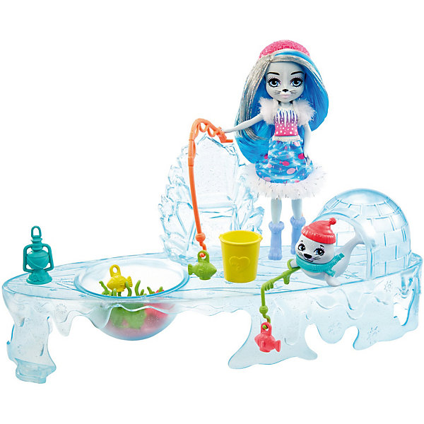 Игровой набор Enchantimals "Снежная долина" Рыбалка на льду Сэшей Тюленни и Блуббер Mattel 15653307