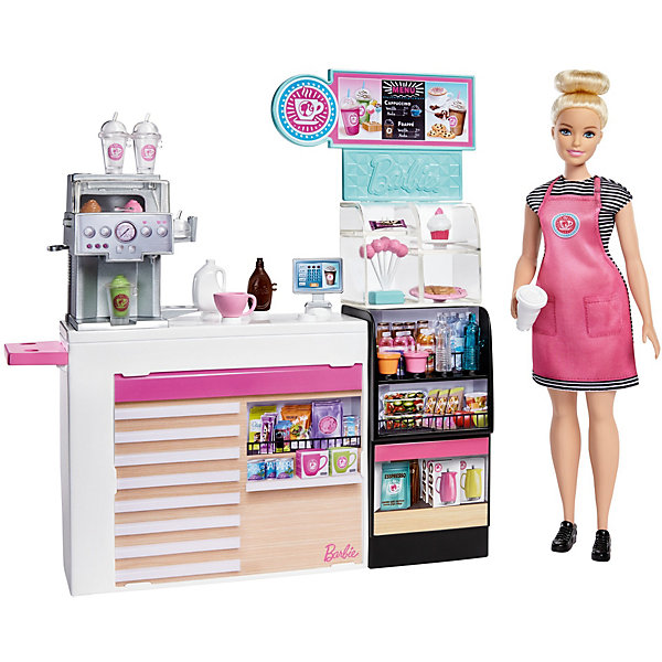 

Набор игровой для кукол Barbie Кем Быть Кофейня GMW03