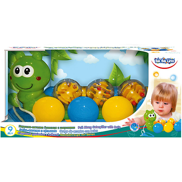 

Игрушка-каталка Bebelino Гусеница с шариками, Зеленый, Игрушка-каталка Bebelino Гусеница с шариками